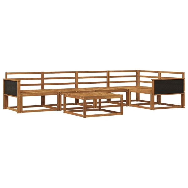 Комплект дивани за открито 6 pcs Натурално