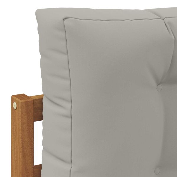 Комплект дивани за открито 7 pcs Натурално и светлосиво