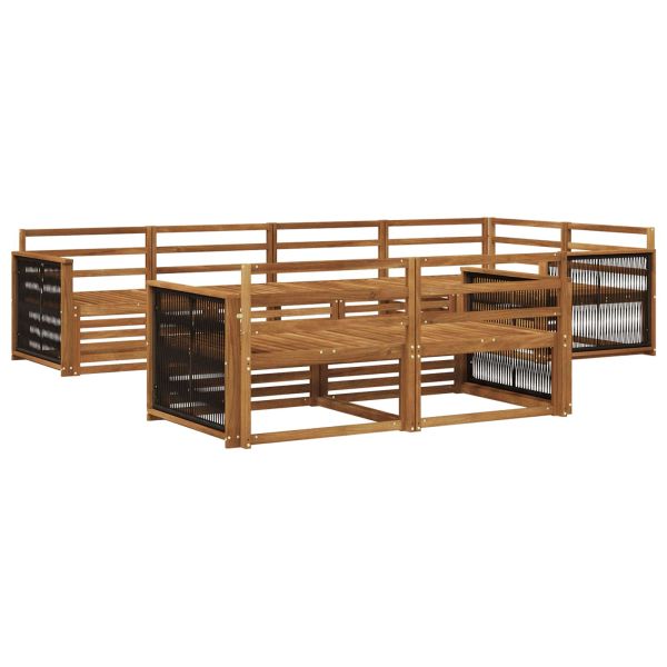 Комплект дивани за открито 7 pcs Натурално