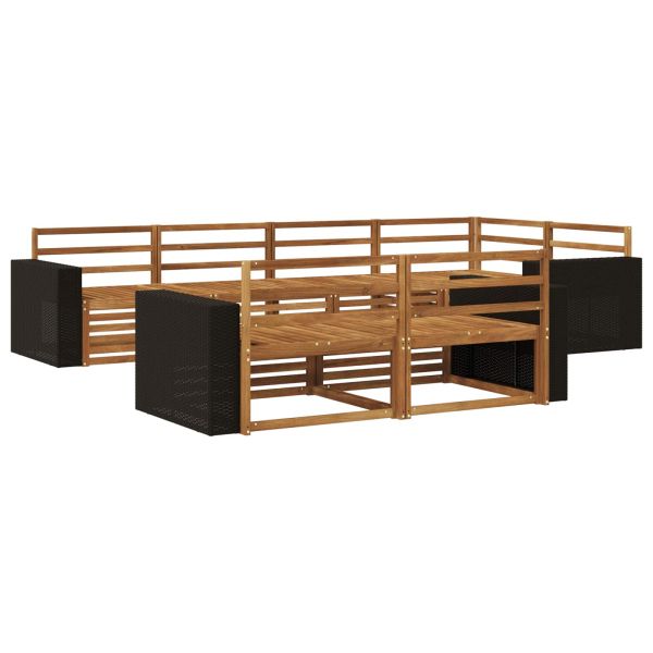 Комплект дивани за открито 7 pcs Натурално