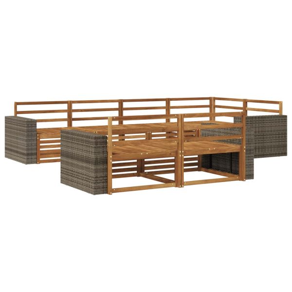 Комплект дивани за открито 7 pcs Натурално