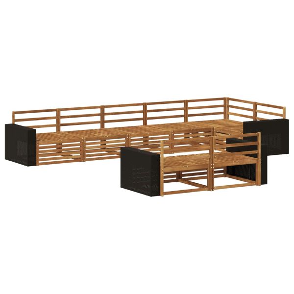 Комплект дивани за открито 8 pcs Натурално