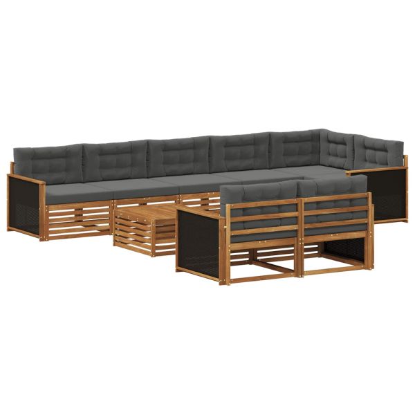 Комплект дивани за открито с възглавница 9 pcs