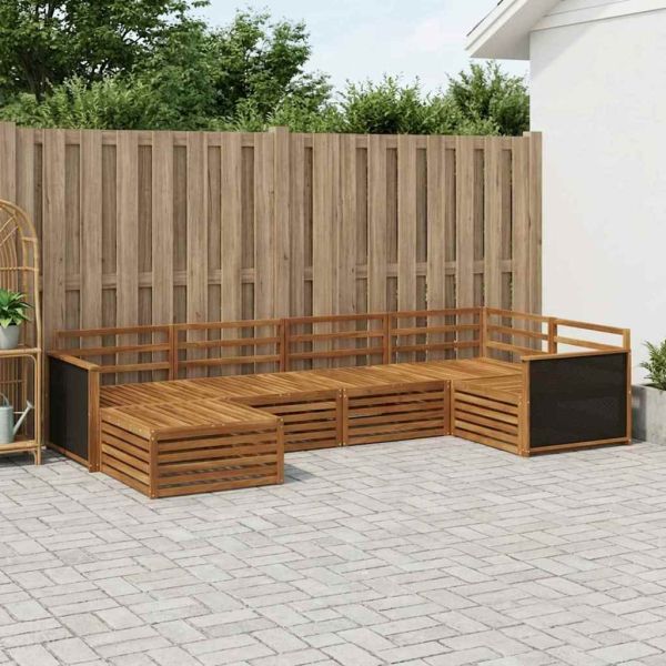 Комплект дивани за открито 6 pcs Натурално
