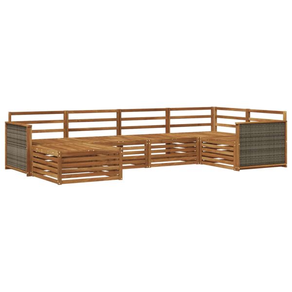 Комплект дивани за открито 6 pcs Натурално