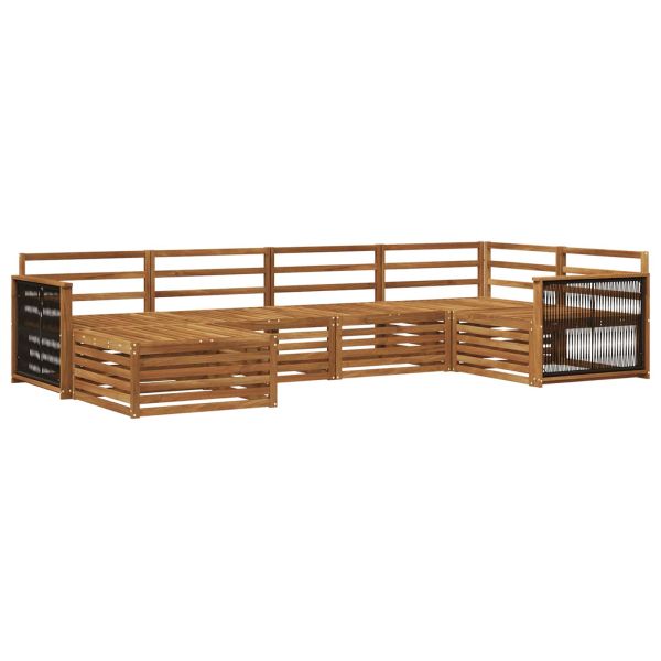 Комплект дивани за открито 6 pcs Натурално