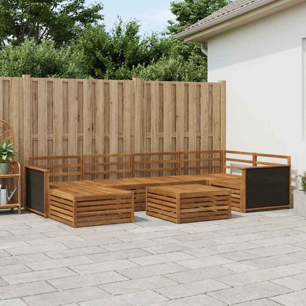 Комплект дивани за открито 7 pcs Натурално