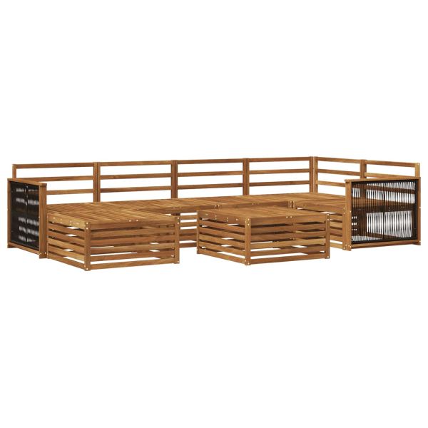 Комплект дивани за открито 7 pcs Натурално