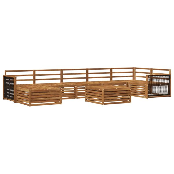Комплект дивани за открито 8 pcs Натурално