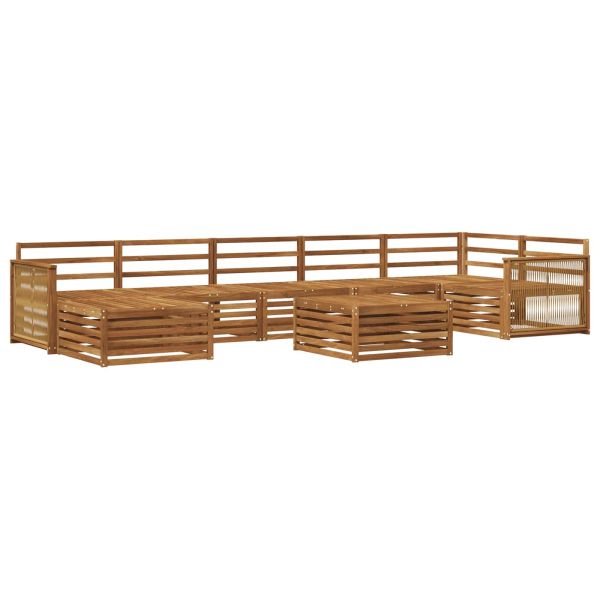Комплект дивани за открито 8 pcs Натурално