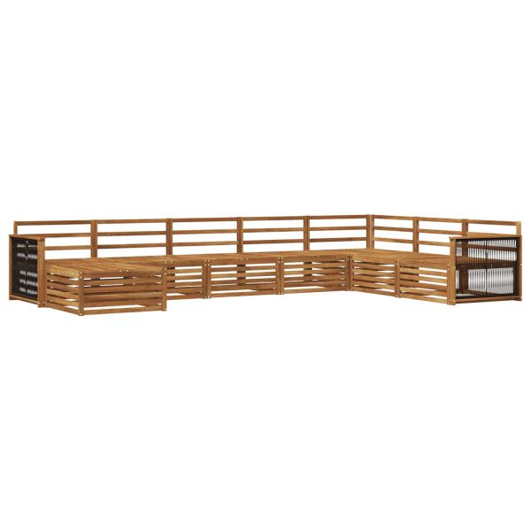 Комплект дивани за открито 8 pcs Натурално