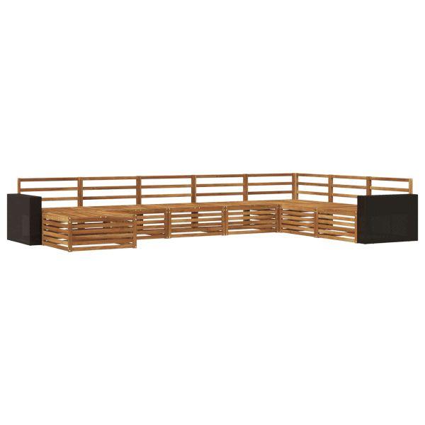 Комплект дивани за открито 8 pcs Натурално