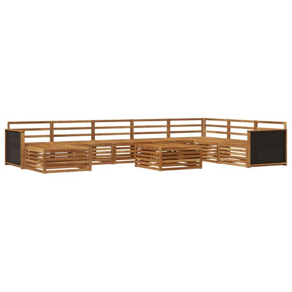 Комплект дивани за открито 9 pcs Натурално