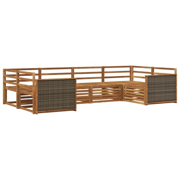 Комплект дивани за открито 6 pcs Натурално