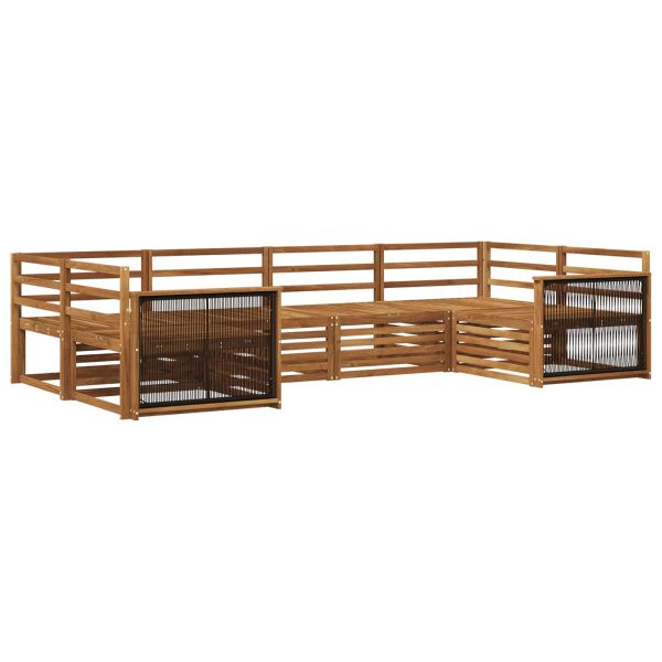 Комплект дивани за открито 6 pcs Натурално