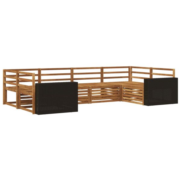 Комплект дивани за открито 6 pcs Натурално