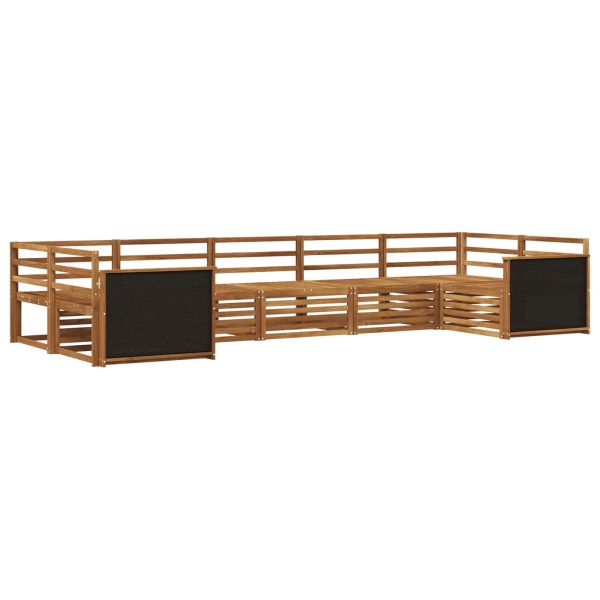 Комплект дивани за открито 7 pcs Натурално