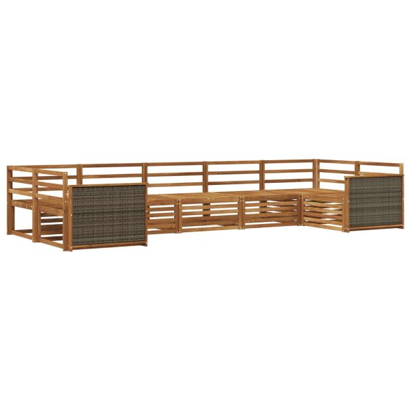 Комплект дивани за открито 7 pcs Натурално