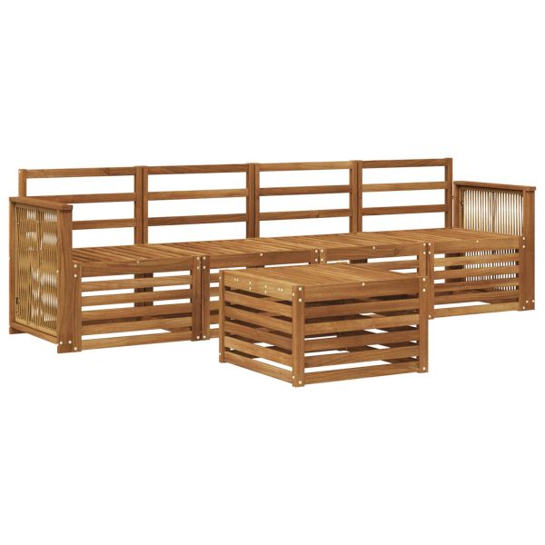 Комплект дивани за открито 5 pcs Натурално