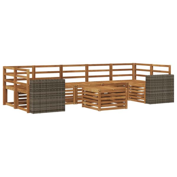 Комплект дивани за открито 8 pcs Натурално