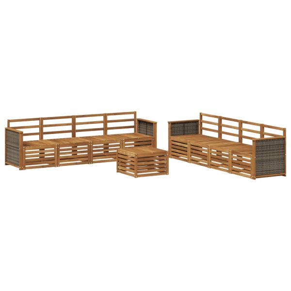 Комплекти дивани 9 pcs Солидно акациево дърво