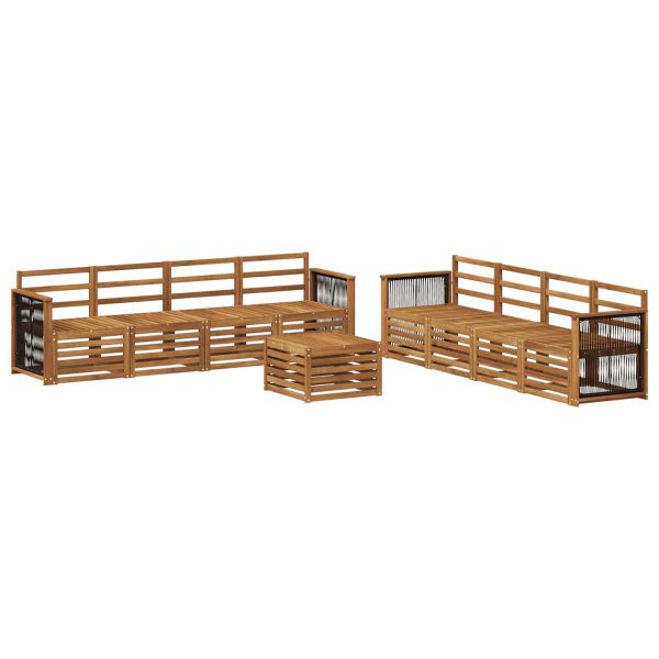 Комплекти дивани 9 pcs Солидно акациево дърво