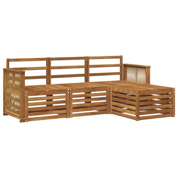 Комплект дивани за открито 4 pcs Натурално