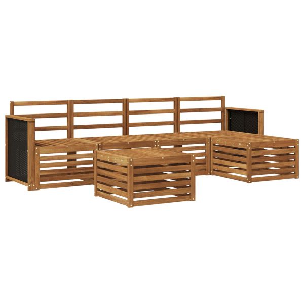 Комплект дивани за открито 6 pcs Натурално