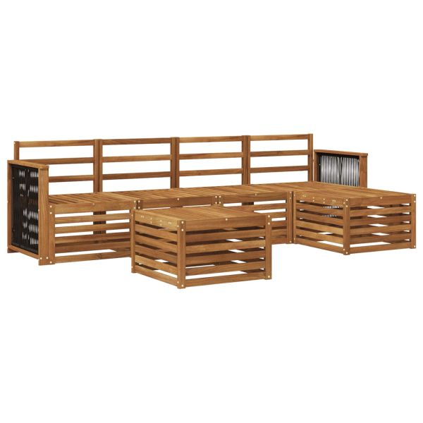 Комплект дивани за открито 6 pcs Натурално