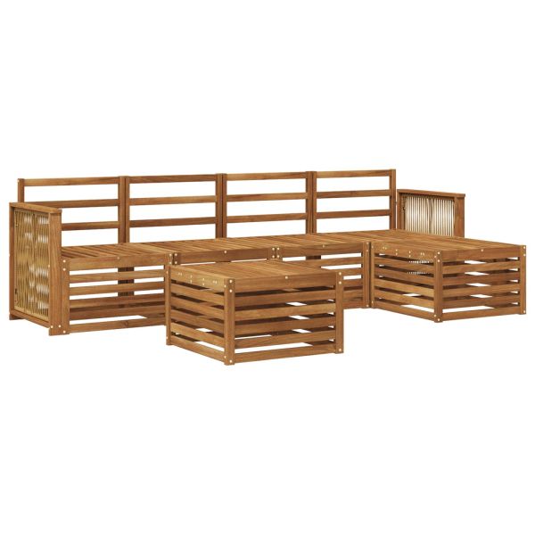 Комплект дивани за открито 6 pcs Натурално