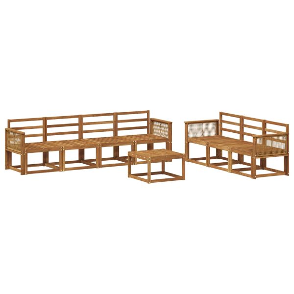 Комплект дивани за открито 8 pcs Натурално