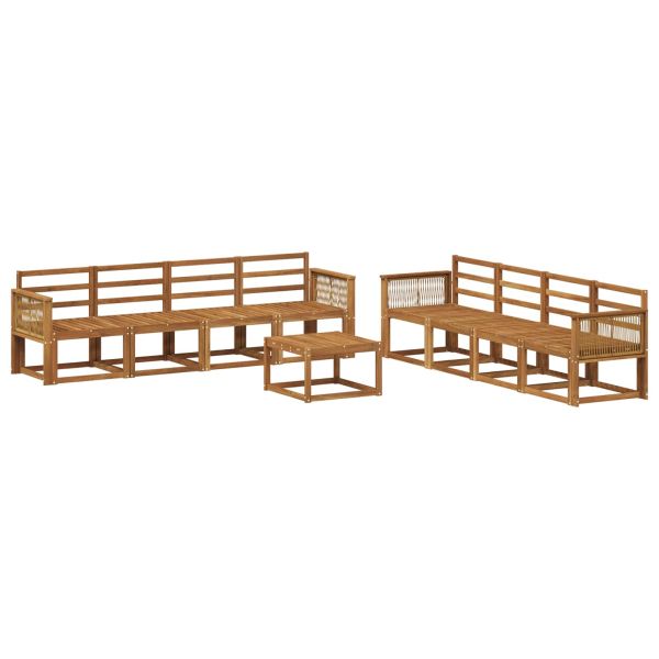 Комплект дивани за открито 9 pcs Натурално