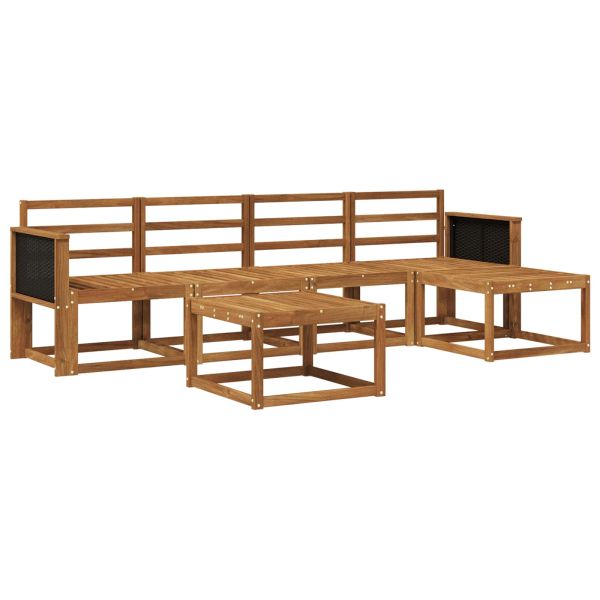 Комплект дивани за открито 6 pcs Натурално