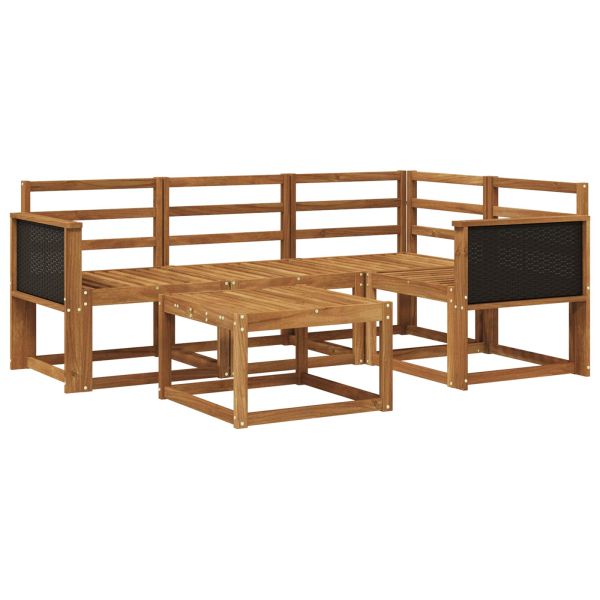 Комплект дивани за открито 5 pcs Натурално