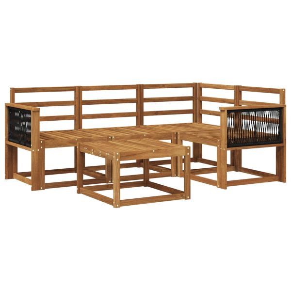 Комплект дивани за открито 5 pcs Натурално