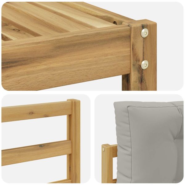 Комплект дивани за открито 7 pcs Бяло и светлосиво
