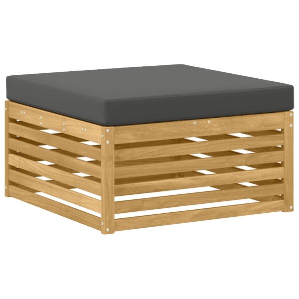Комплект дивани за открито 6 pcs Бяло и антрацит Полиестер