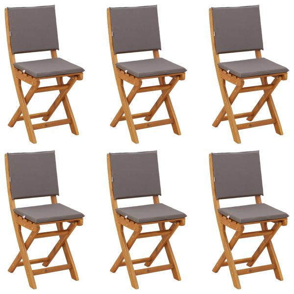 Външни бistro столове 6 pcs Тъмносиво 38 x 46 x 85 см