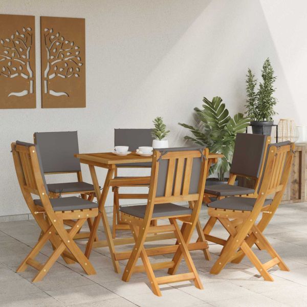 Външни бistro столове 6 pcs Тъмносиво 38 x 46 x 85 см