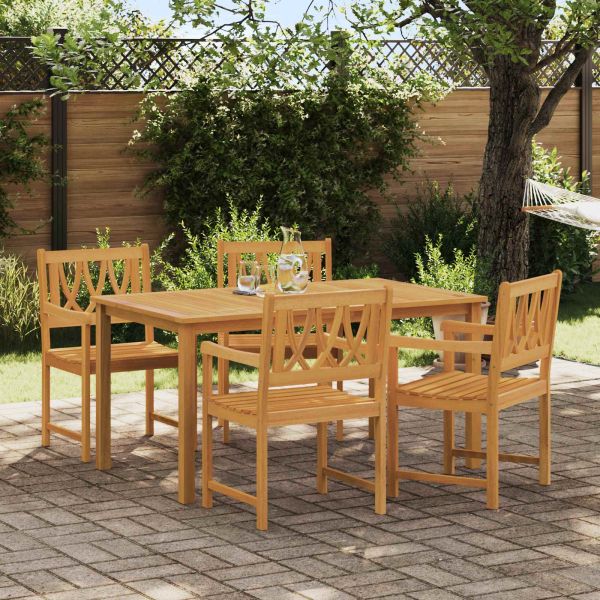 Външна пейка 4 pcs Натурално 56 х 55,5 х 90 см
