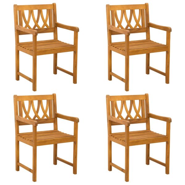 Външна пейка 4 pcs Натурално 56 х 55,5 х 90 см