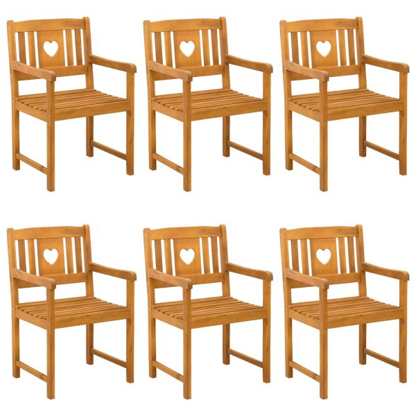 Външна пейка 6 pcs Натурално 56 х 55,5 х 90 см