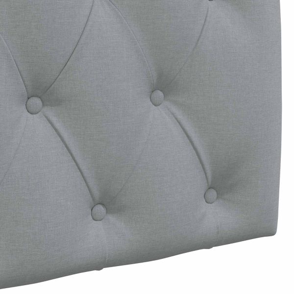 Табла за легло висяща С LED осветление Светлосиво Текстил