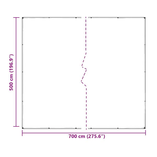 Покритие за растения Прозрачен 7 x 5 m ПВЦ