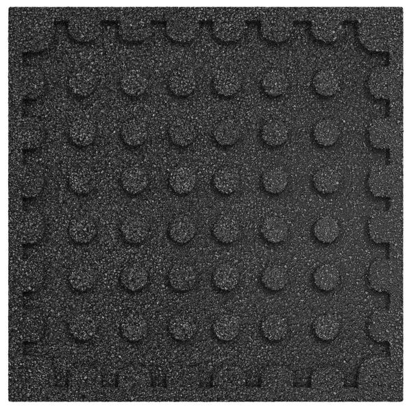 Плочки за защита при падане 24 pcs Черно 50 x 50 cm Каучук