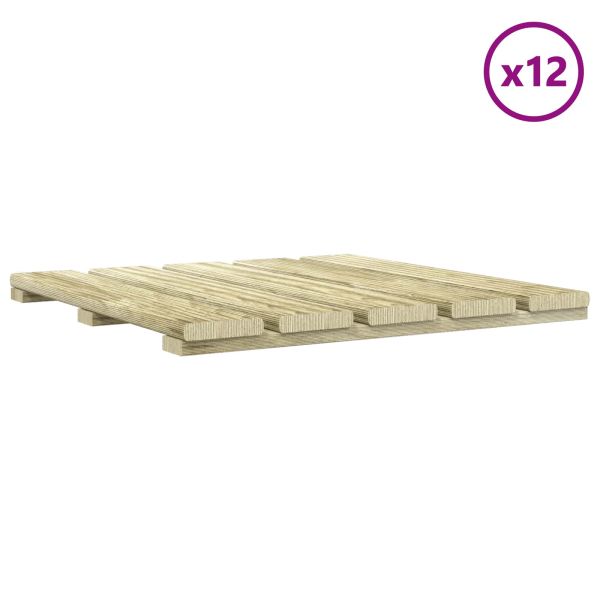 Плочка за decking 12 pcs Зелено 50 x 50 cm