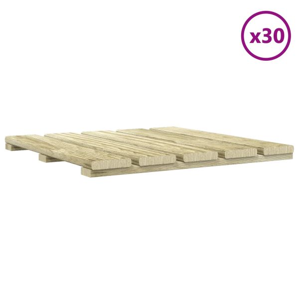 Плочка за decking 30 pcs Зелено 50 x 50 cm