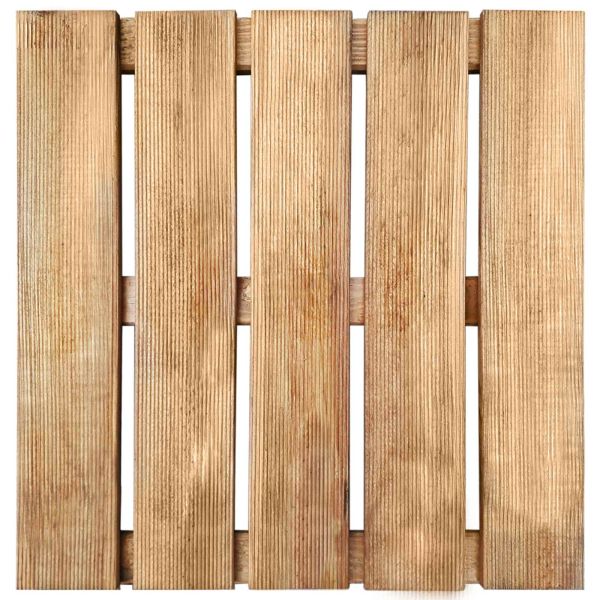 Плочка за decking 24 pcs Кафяво 50 x 50 cm