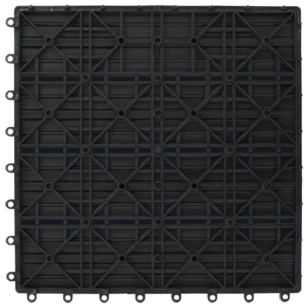 Плочка за decking 22 pcs Сиво 30 x 30 cm WPC