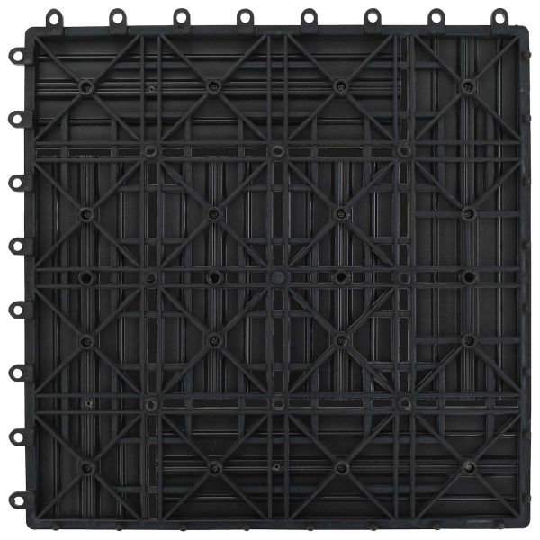 Плочка за decking 22 pcs Сиво 30 x 30 cm WPC